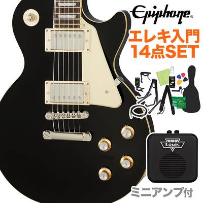Epiphone Les Paul Standard 60s Ebony エレキギター 初心者14点セット ミニアンプ付き レスポールスタンダード エピフォン 