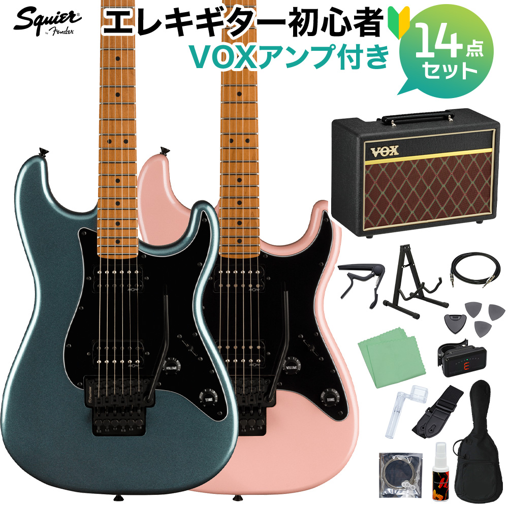 Squier by Fender Contemporary Stratocaster HH FR Roasted Maple Fingerboard Black Pickguard エレキギター初心者14点セット【VOXアンプ付き】 ストラトキャスター 【スクワイヤー / スクワイア】