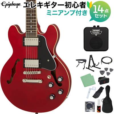 Epiphone ES-339 cherry エレキギター 初心者14点セット ミニアンプ付き セミアコ エレキギター エピフォン ES339