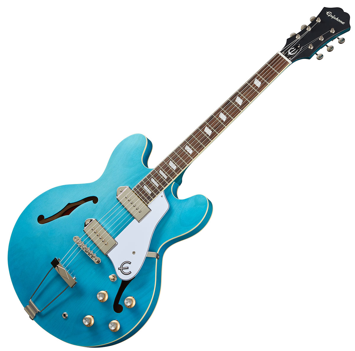 Epiphone Casino Worn Worn Blue Denim エレキギター 初心者14点セット ミニアンプ付き フルアコギター
