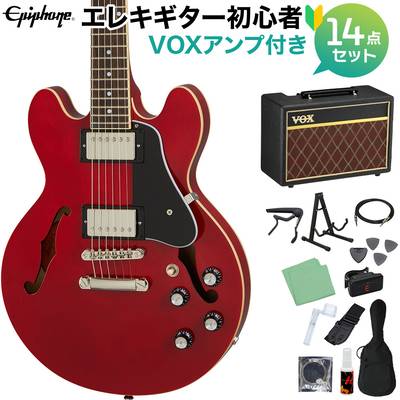 Epiphone ES-339 cherry エレキギター 初心者14点セット VOXアンプ付き セミアコ エレキギター エピフォン ES339