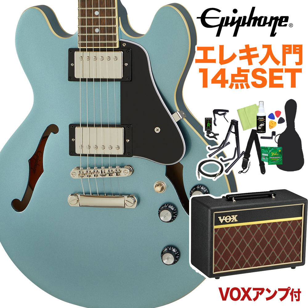 Epiphone ES-339 Pelham Blue エレキギター 初心者14点セット VOX 