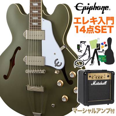 Epiphone Casino Worn Worn Olive Drab エレキギター 初心者14点セット ...