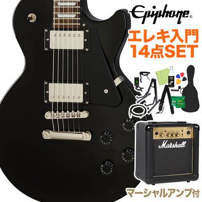 Epiphone Les Paul Studio Ebony エレキギター 初心者14点セット 