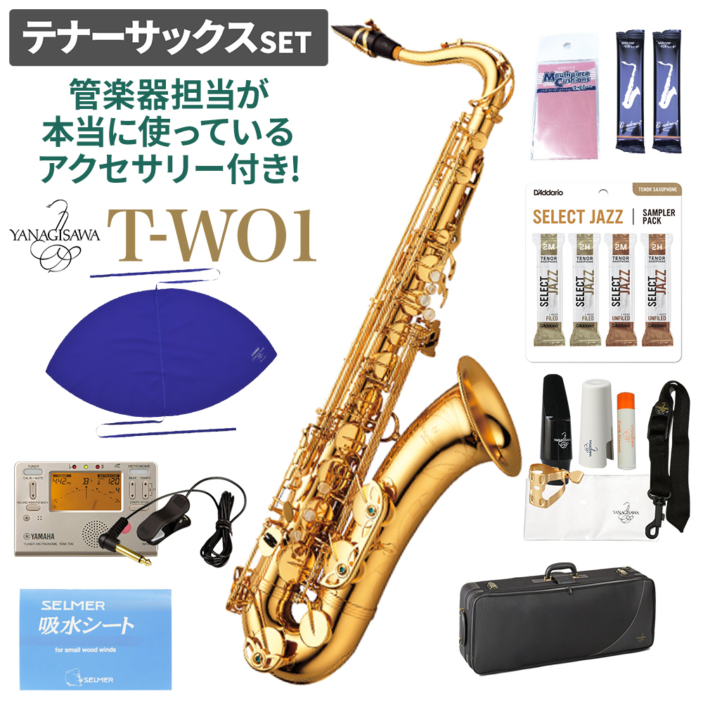 YANAGISAWA ヤナギサワ T-WO1 テナーサックスセット 管楽器担当が本当に使っているアクセサリー付き!