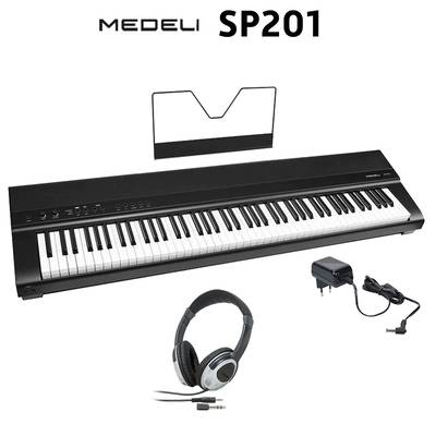 MEDELI SP201 ブラック 電子ピアノ 88鍵盤 ヘッドホンセット メデリ 