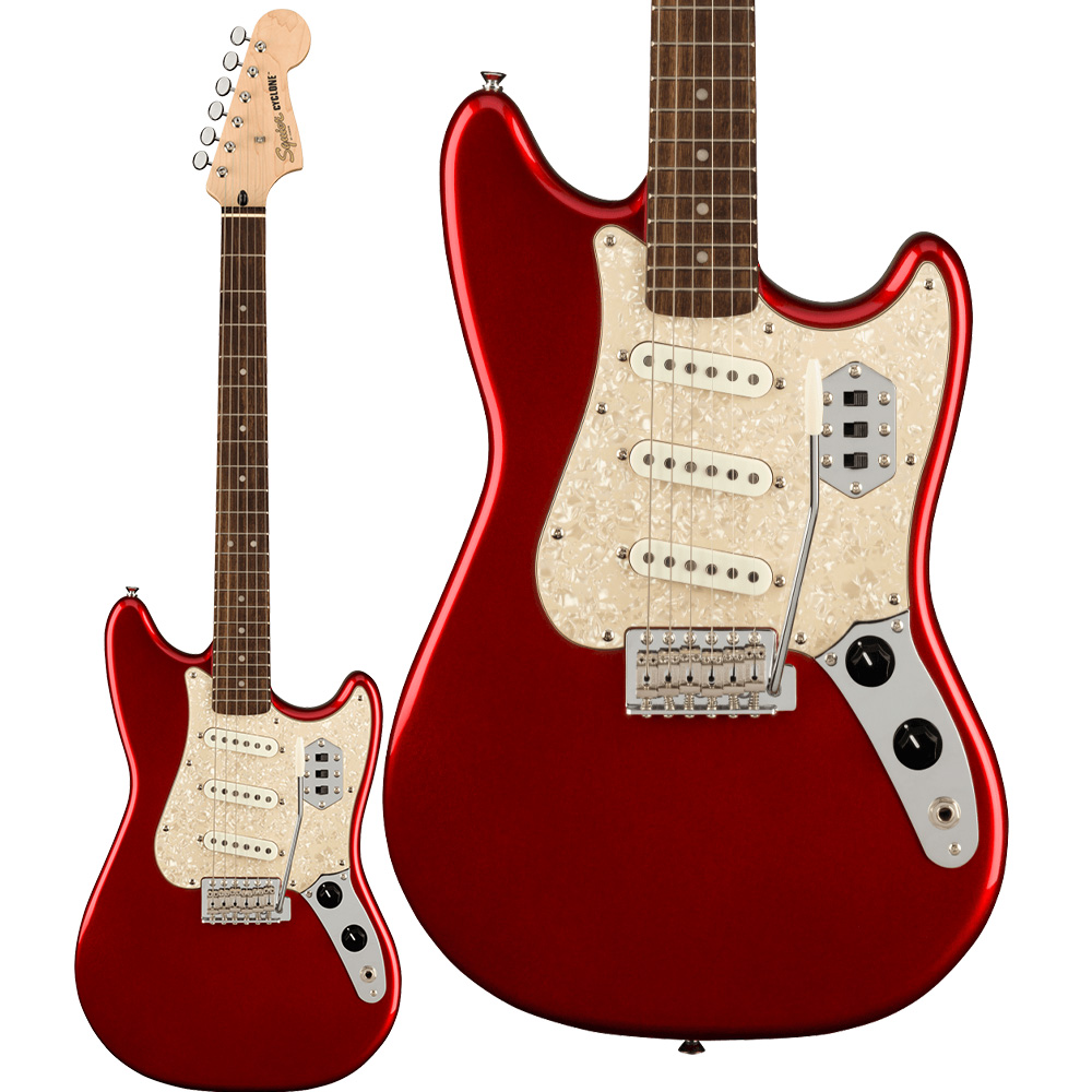 Squier by Fender Paranormal Cyclone Laurel Fingerboard Pearloid Pickguard Candy Apple Red エレキギター 【スクワイヤー / スクワイア】【数量限定】