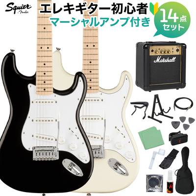 Squier by Fender Affinity Series Stratocaster エレキギター初心者14点セット【マーシャルアンプ付き】 ストラトキャスター スクワイヤー / スクワイア 