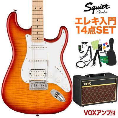 Squier by Fender Affinity Series Stratocaster FMT HSS Maple Fingerboard White Pickguard Sienna Sunburst エレキギター初心者14点セット【VOXアンプ付き】 ストラトキャスター スクワイヤー / スクワイア 