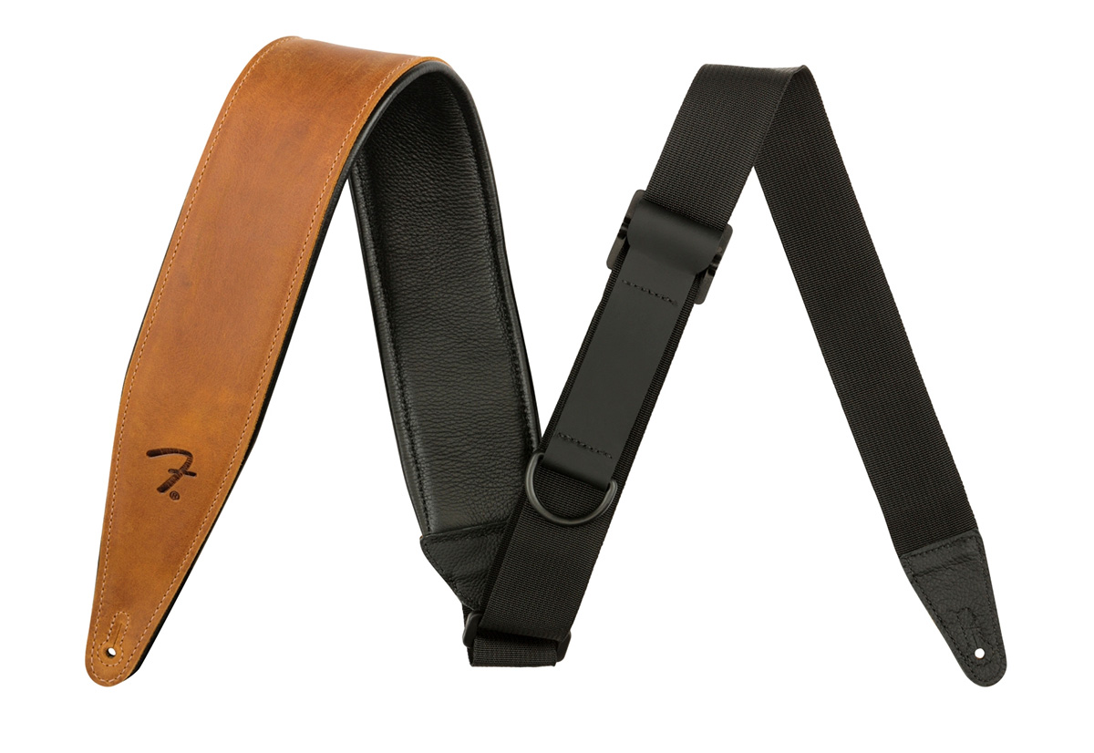Fender Right Height Leather Strap Cognac ギターストラップ 【フェンダー】
