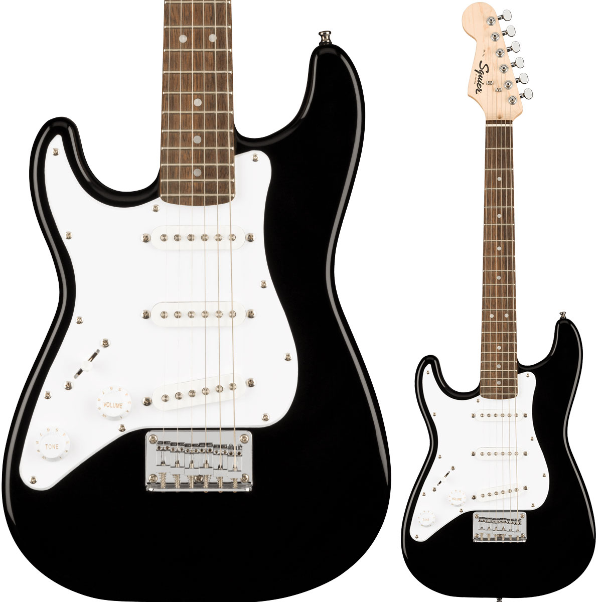 Squier by Fender Mini Stratocaster Left-Handed Black エレキギター