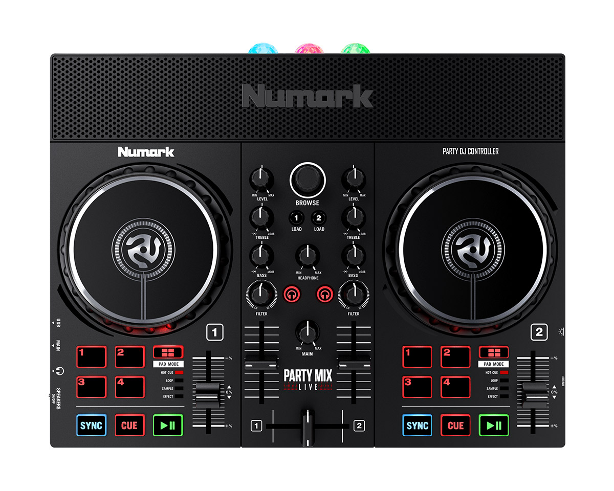 Numark Party Mix Live DJコントローラ− LEDパーティライト搭載 