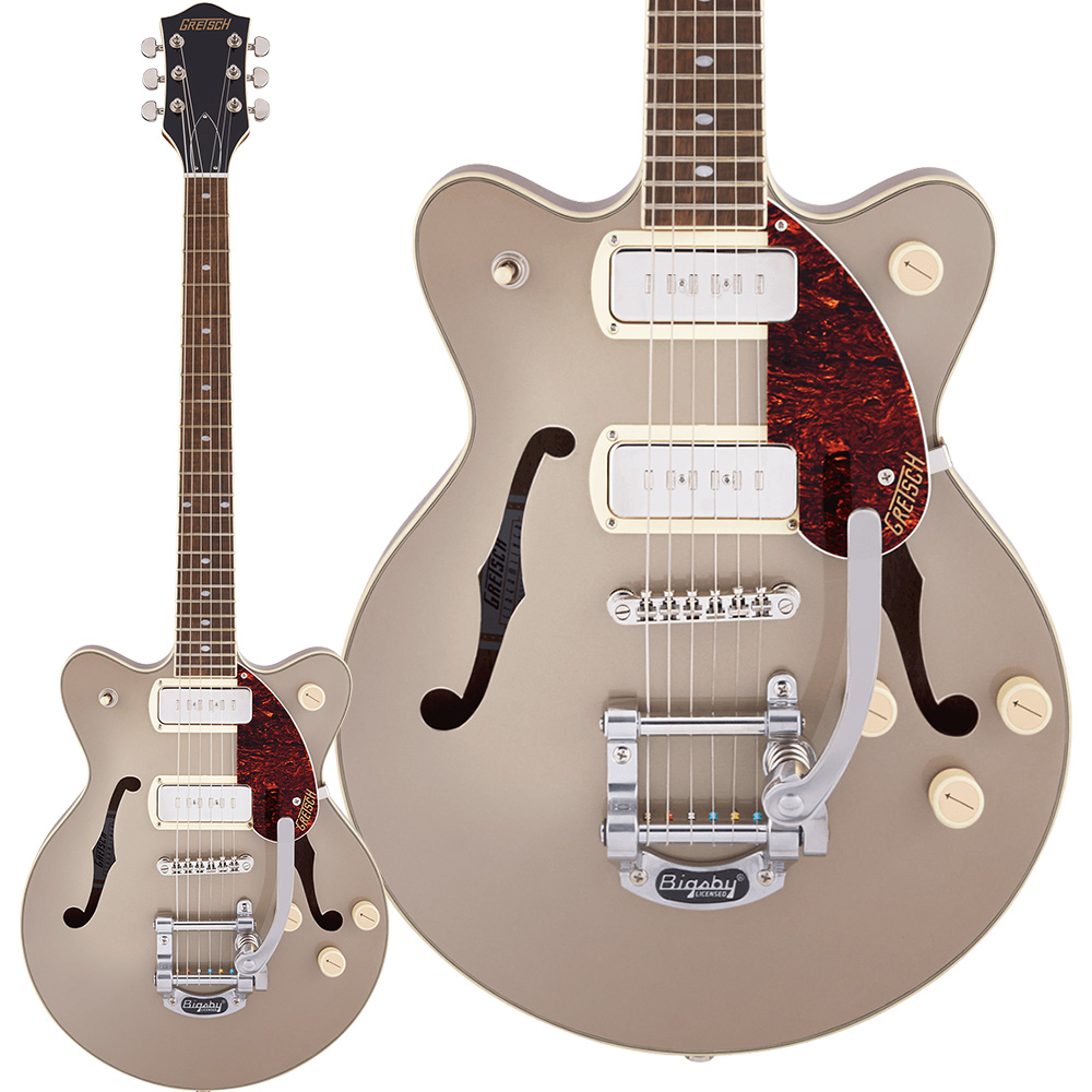 GRETSCH G2655T-P90 Streamliner Center Block Jr. Double-Cut P90 with Bigsby Laurel Fingerboard Two-Tone Sahara Metallic and Vintage Mahogany Stain エレキギター 【グレッチ】