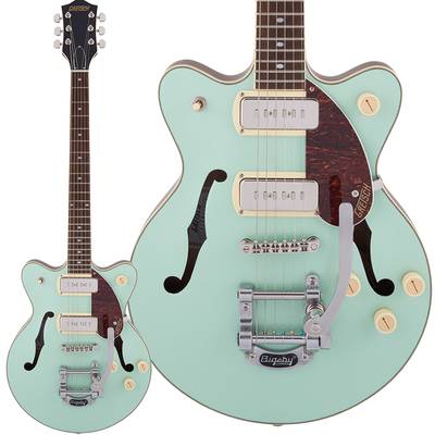 GRETSCH G2655T-P90 Streamliner Center Block Jr. Double-Cut P90 with Bigsby  Laurel Fingerboard Two-Tone Mint Metallic and Vintage Mahogany Stain エレキギター  