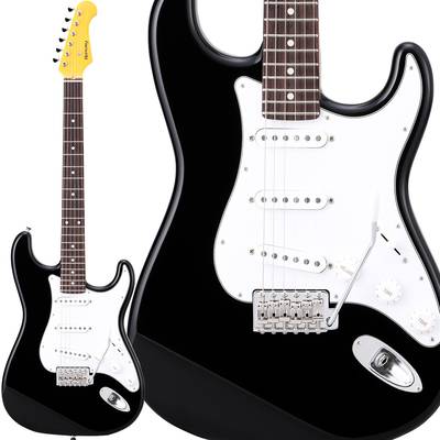 【純国産ギター】 HISTORY HST-Standard BLK Black ハムバッカー切替可能 アルダーボディ エレキギター ストラトキャスター ヒストリー 3年保証 日本製 Standard series