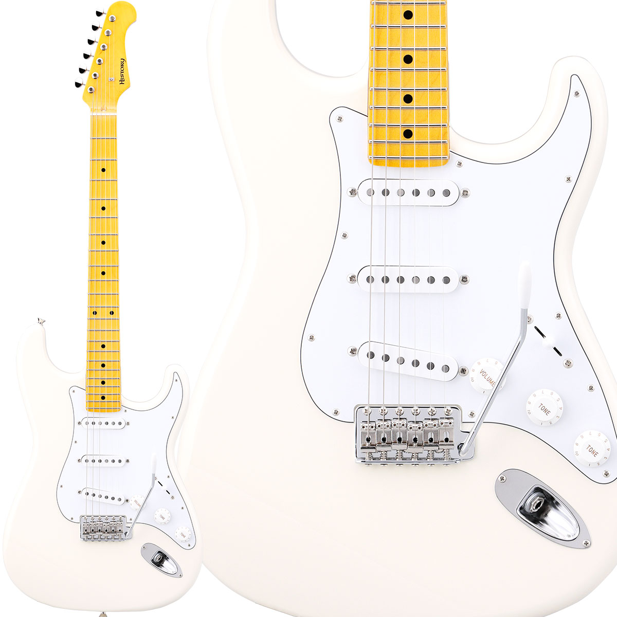 純国産ギター】 HISTORY HST/m-Standard VWH Vintage White ...