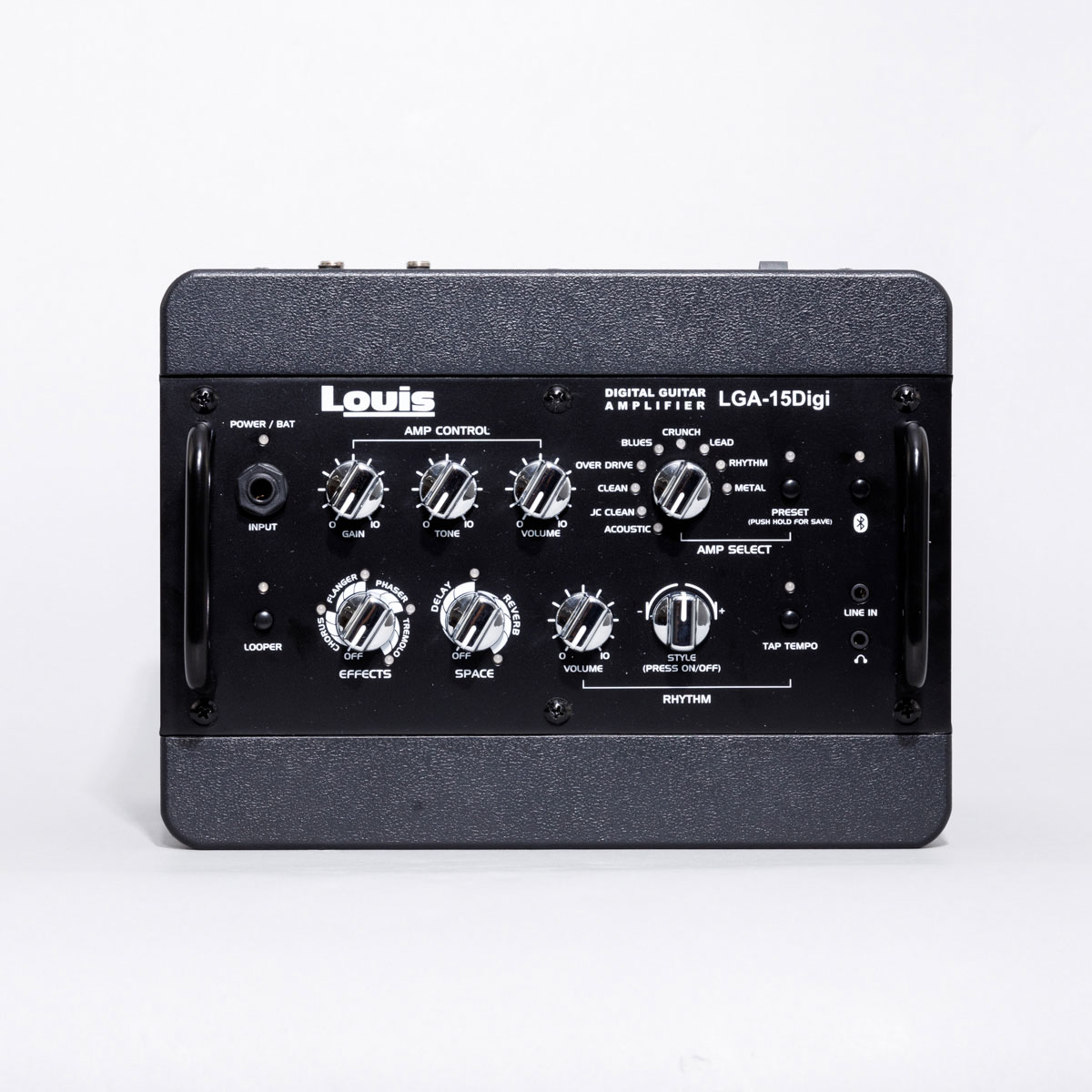 Louis LGA-15Digi ギターアンプ 15W リズムマシン・ルーパー搭載 充電 