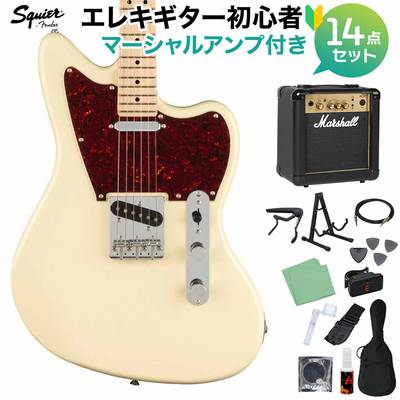 Squier by Fender Paranormal Offset Telecaster Maple Fingerboard Tortoiseshell Pickguard Olympic White エレキギター初心者14点セット【マーシャルアンプ付き】 スクワイヤー / スクワイア 