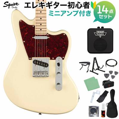 Squier by Fender Paranormal Offset Telecaster Maple Fingerboard Tortoiseshell Pickguard Olympic White エレキギター初心者14点セット 【ミニアンプ付き】 スクワイヤー / スクワイア 