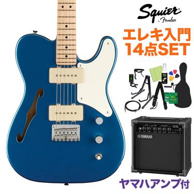 Squier by Fender Paranormal Cabronita Telecaster Thinline Lake Placid Blue エレキギター初心者14点セット 【ヤマハアンプ付き】 テレキャスター 【スクワイヤー / スクワイア】