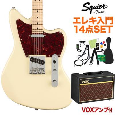 Squier by Fender Paranormal Offset Telecaster Maple Fingerboard Tortoiseshell Pickguard Olympic White エレキギター初心者14点セット 【VOXアンプ付き】 スクワイヤー / スクワイア 