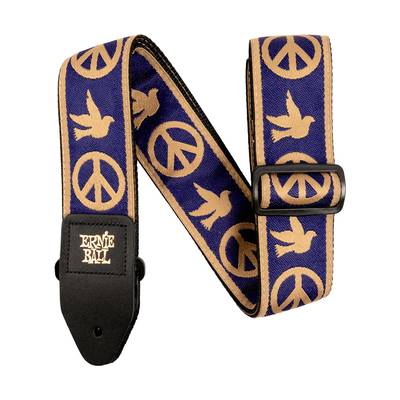 ERNiE BALL NAVY BLUE AND BEIGE PEACE LOVE DOVE JACQUARD STRAP ストラップ アーニーボール P04699