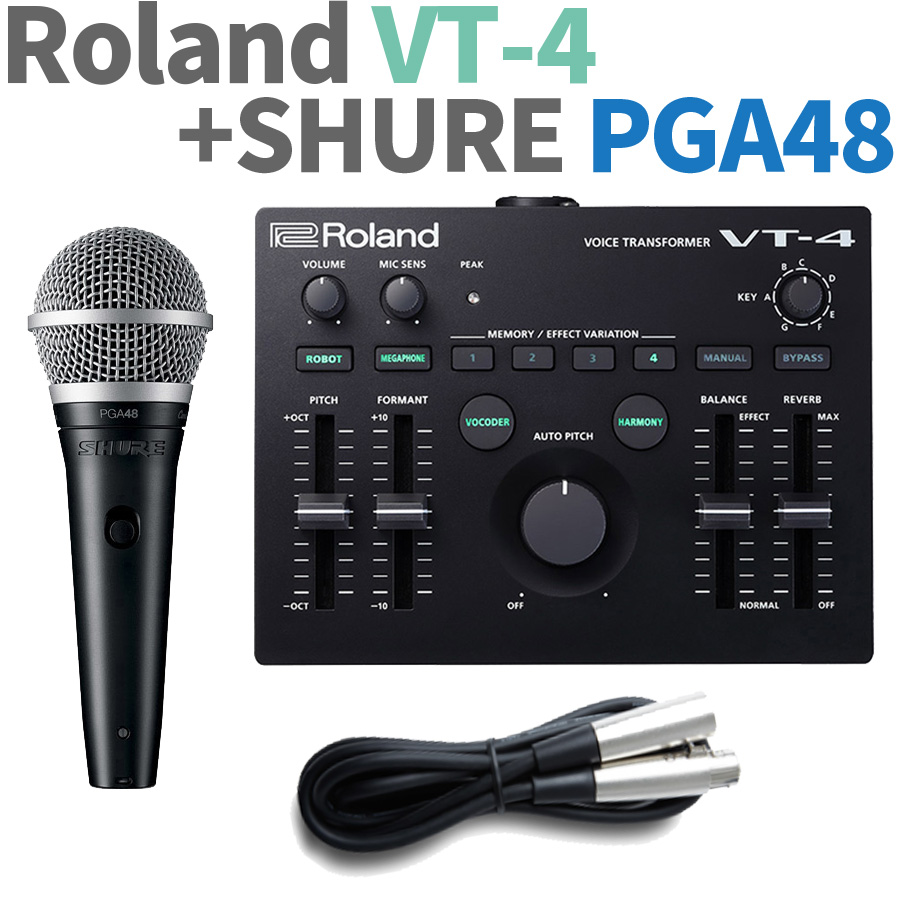 Roland AIRA VT-4 + SHURE PGA48 ダイナミックマイク マイクケーブル付属 【ローランド VT4】 -  島村楽器オンラインストア