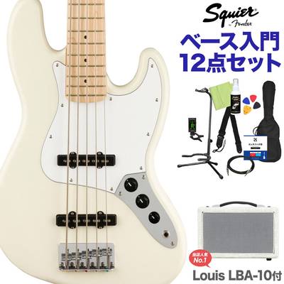 Squier by Fender Affinity Series Jazz Bass V Maple Fingerboard White Pickguard Olympic White ベース 初心者12点セット 【Ashdownアンプ付】 ジャズベース 【スクワイヤー / スクワイア】
