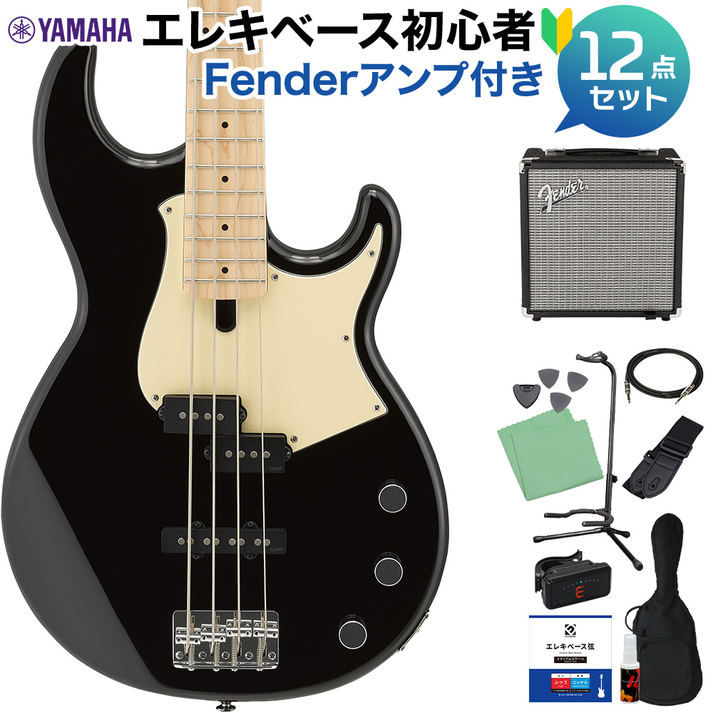 YAMAHA BB434M BL ベース 初心者12点セット 【Fenderアンプ付】 ベース 【ヤマハ BB400シリーズ Black】