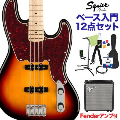 Squier by Fender Paranormal Jazz Bass ‘54 Maple Fingerboard Tortoiseshell Pickguard 3-Color Sunburst ベース 初心者12点セット 【Fenderアンプ付】 ジャズベース 【スクワイヤー / スクワイア】