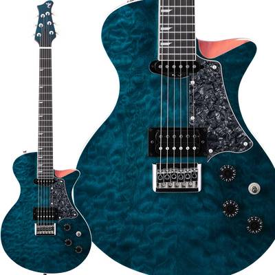 RYOGA HORNET/LEC-TQM Mysterious Blue エレキギター 軽量3.0kg コイルタップ搭載 【リョウガ】
