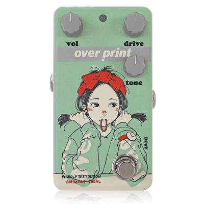 ANIMALS PEDAL over print 古塔つみ 2A Wolf Distortion コンパクトエフェクタ— ディストーション 【アニマルズペダル】【2台限り】