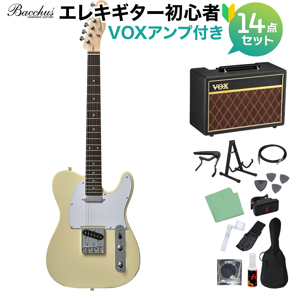 Bacchus BTE-1R OWH エレキギター 初心者14点セット 【VOXアンプ付き