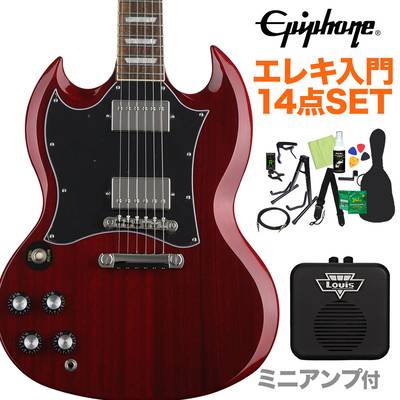 Epiphone SG Standard Left Handed Lefty Heritage Cherry エレキギター 初心者14点セット ミニアンプ付き 【エピフォン】