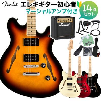 Squier by Fender Affinity Series Starcaster エレキギター初心者14点セット 【マーシャルアンプ付き】 スターキャスター 【スクワイヤー / スクワイア】