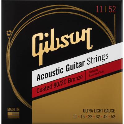 Gibson Coated 80/20ブロンズ ウルトラライト 011-052 アコースティックギター弦 ギブソン 