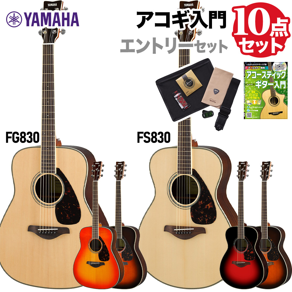 ヤマハ YAMAHA アコースティックギター FG830 付属品セット-
