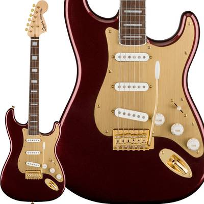 Squier by Fender 40th Anniversary Stratocaster Gold Edition Ruby Red Metallic エレキギター ストラトキャスター 【スクワイヤー / スクワイア】【数量限定】