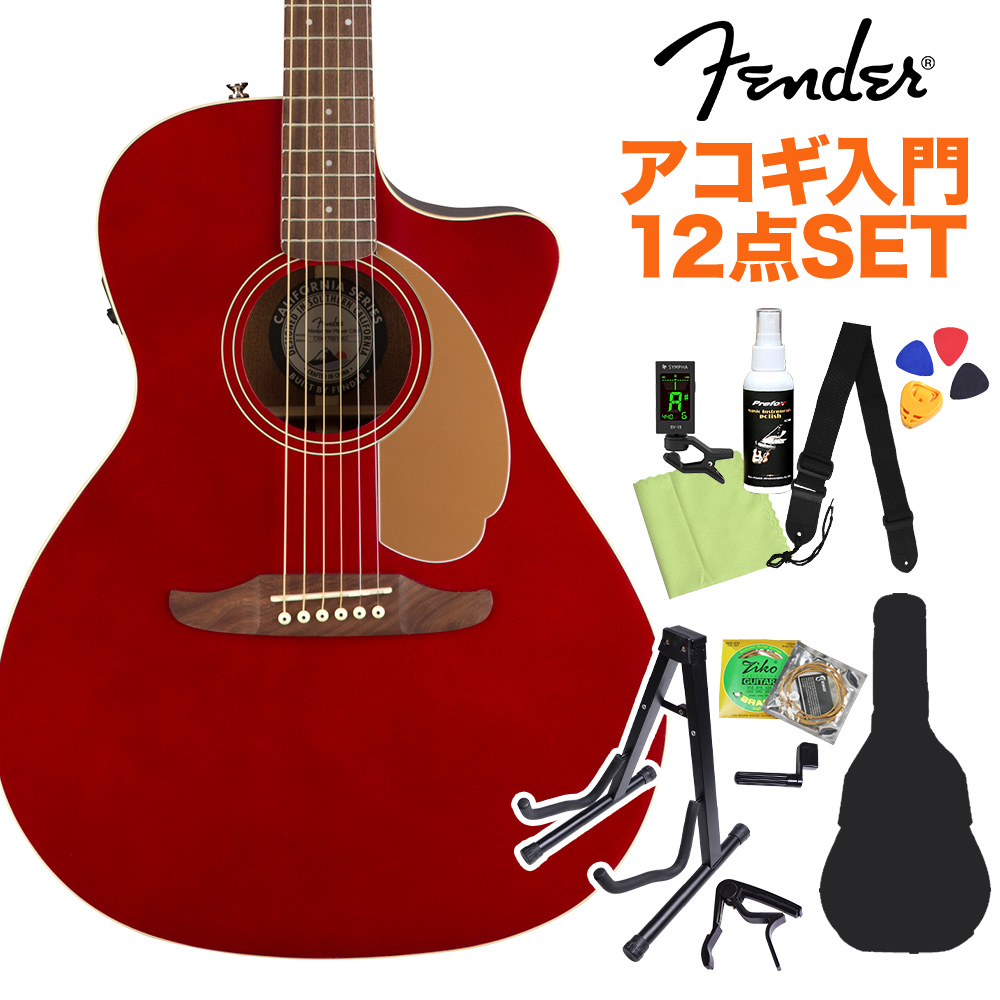 Fender Newporter Player Candy Apple Red アコースティックギター