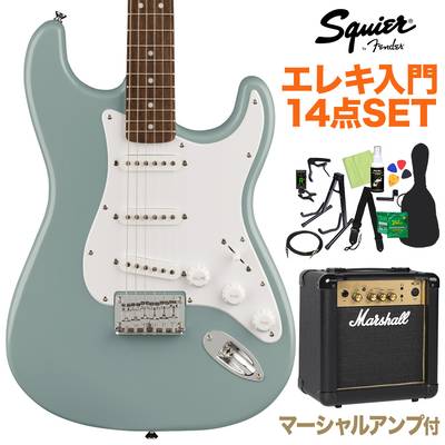 Squier by Fender Bullet Stratocaster HT Sonic Gray エレキギター初心者14点セット【マーシャルアンプ付き】 ストラトキャスター 【スクワイヤー / スクワイア】