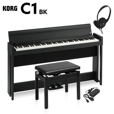 KORG C1 BK ブラック 高低自在椅子セット 88鍵盤 電子ピアノ／スタイリッシュ 【コルグ】【オンライン限定】