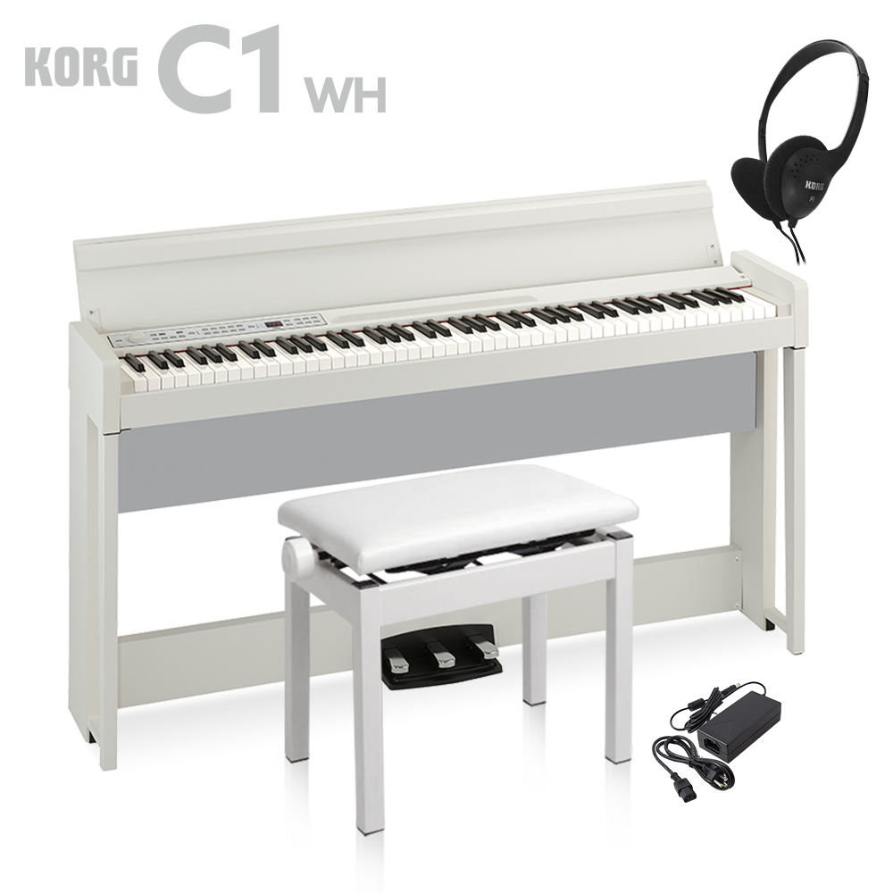KORG ピアノ用 高低自在椅子 PC-300 WH ホワイト