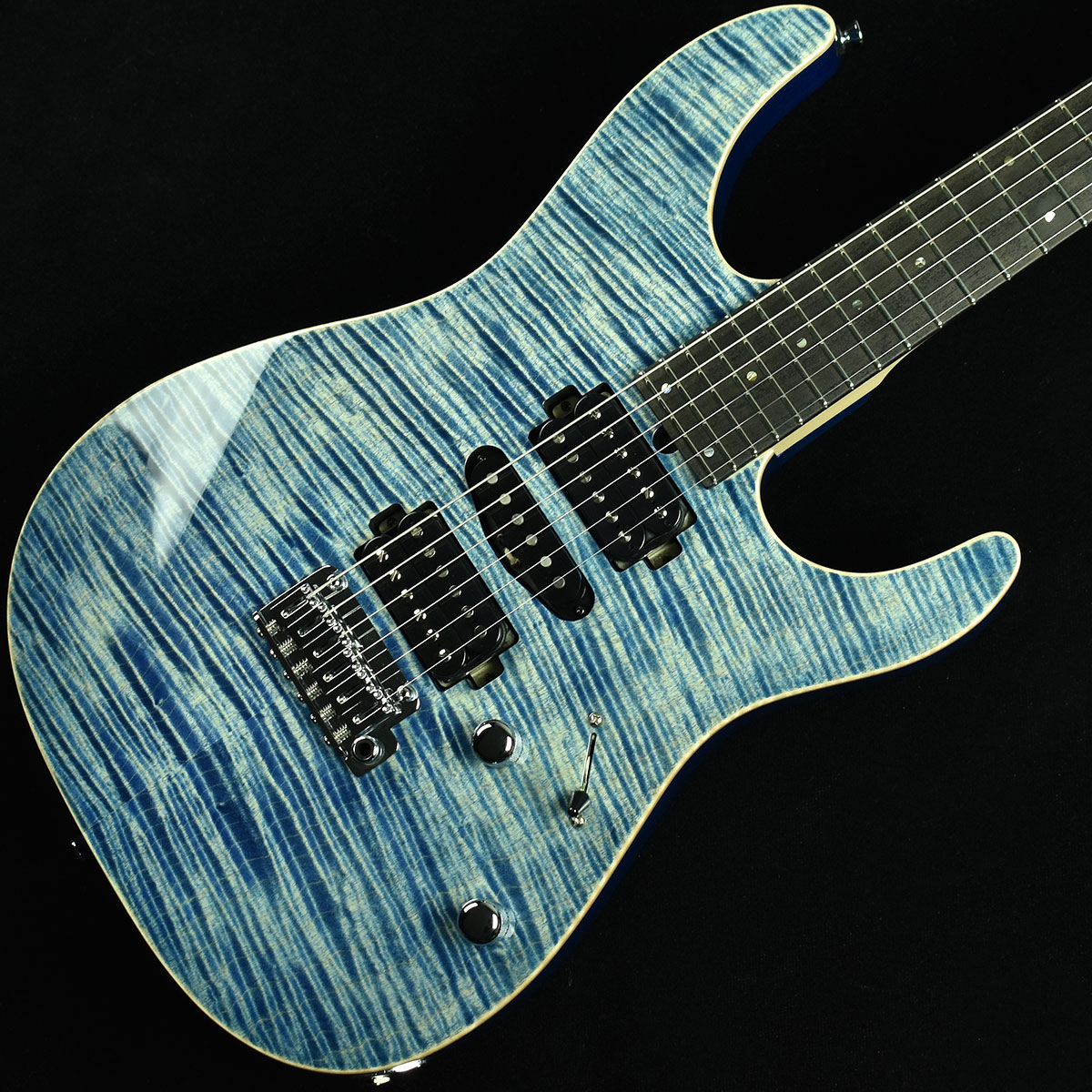 T's Guitars DST-Pro24 Flame Top Trans Blue Denim S/N：032583