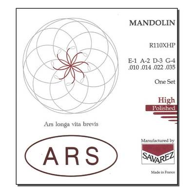 【全弦セット】 ARS R110XHP マンドリン弦セット／ハイポリッシュ 各２本入 アルス SAVAREZ ラウンドマンドリン