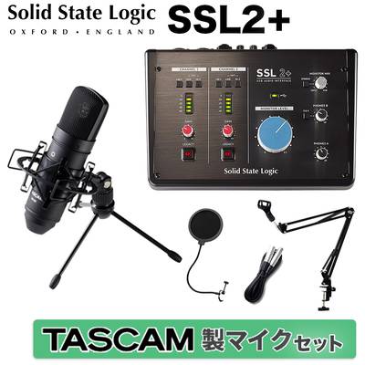 Solid State Logic SSL2+ TASCAM TM-80(B) 高音質配信 録音セット コンデンサーマイク 【ソリッドステートロジック】