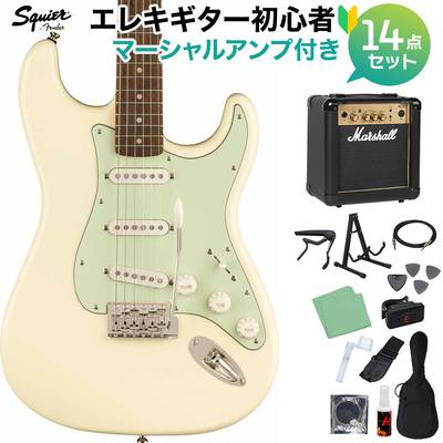 Squier by Fender FSR Classic Vibe '60s Stratocaster Olympic White エレキギター初心者14点セット【マーシャルアンプ付き】 ストラトキャスター 【スクワイヤー / スクワイア】