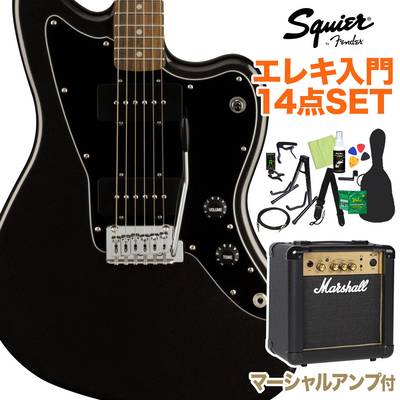 Squier by Fender FSR Affinity Series Jazzmaster Metallic Black エレキギター初心者14点セット【マーシャルアンプ付き】 ジャズマスター 【6月下旬〜7月入荷予定】 【スクワイヤー / スクワイア】