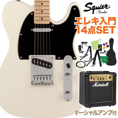 Squier by Fender FSR Bullet Telecaster Olympic White エレキギター初心者14点セット【マーシャルアンプ付き】 テレキャスター 【6月下旬〜7月入荷予定】 【スクワイヤー / スクワイア】