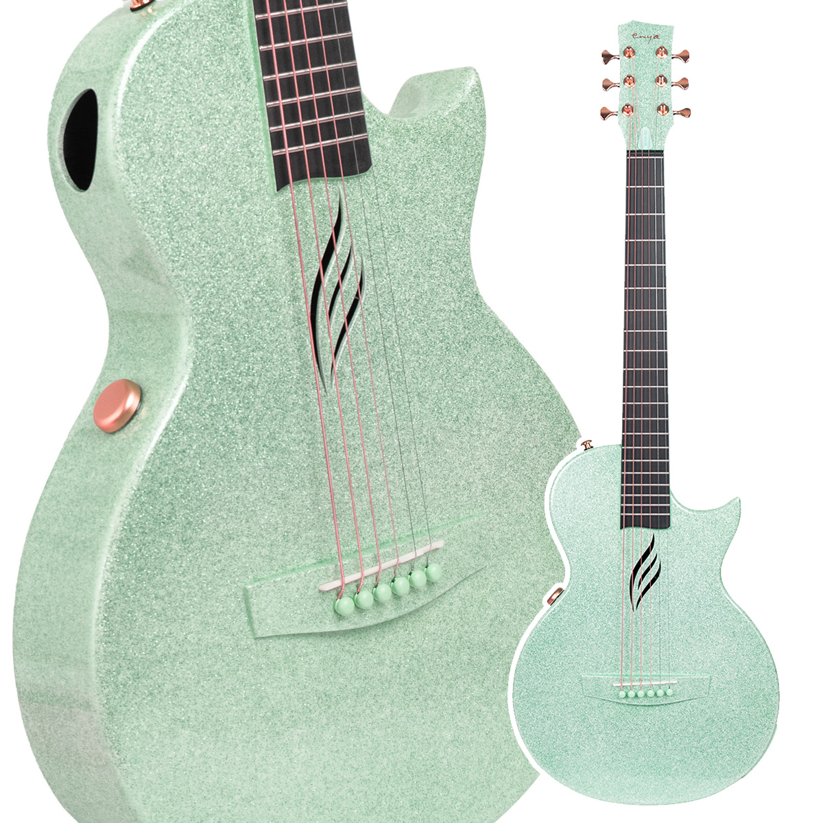 ENYA NOVA GO AI Blink Green スマートギター エレアコギター