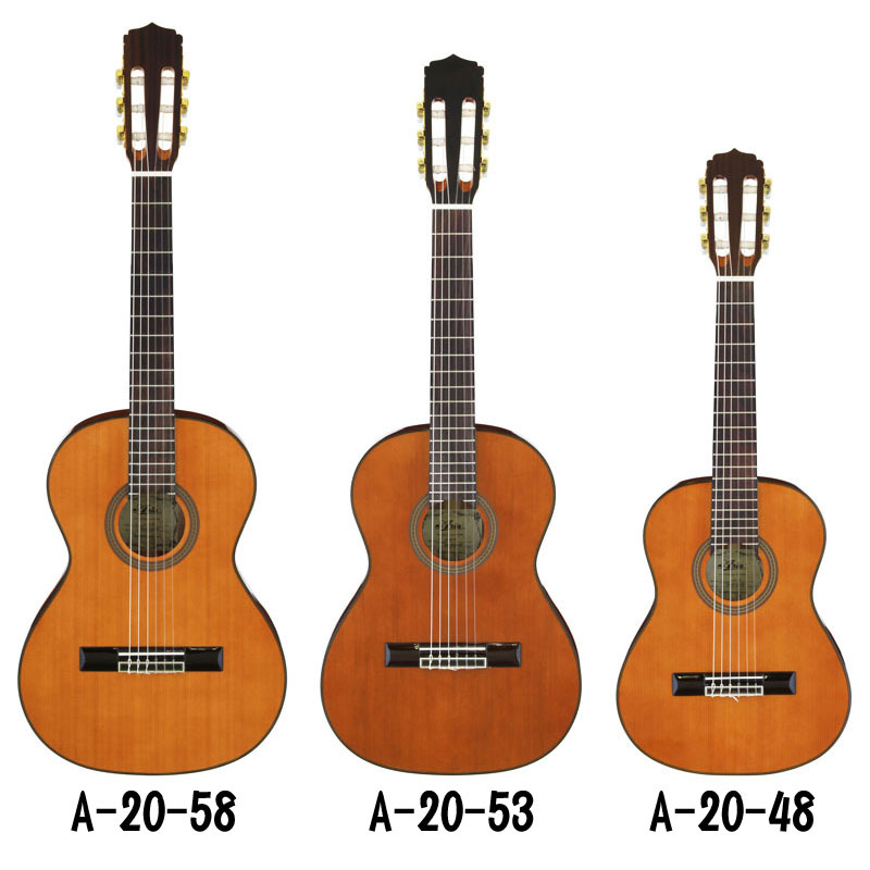 ARIA A-20-58 ミニクラシックギター 580mm 杉単板／サペリ ソフト 